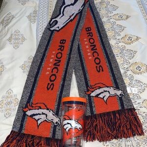 Denver Broncos Scarf and Tumbler Set